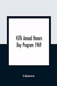 45Th Annual Honors Day Program 1969