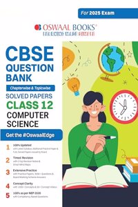 Oswaal CBSE Question Bank Class 12 Computer Science, Chapterwise and Topicwise Solved Papers For Board Exams 2025