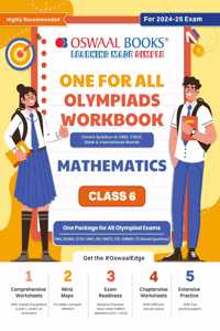 Oswaal One For All Olympiad Workbook Class 6 Mathematics for 2024-25 Exam