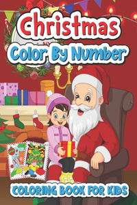 Christmas color by number coloring book for kids