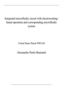 Integrated microfluidic circuit with electrowetting-based operation and corresponding microfluidic system