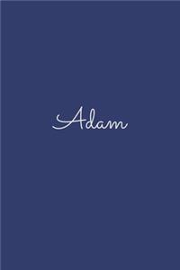 Adam: notebook with the name on the cover, elegant, discreet, official notebook for notes, dot grid notebook,