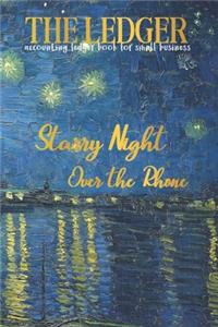 THE LEDGER Starry Night Over The Rhone Accounting Ledger Book for Small Business