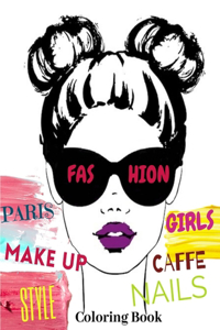 Caffe Fashion Style Nails Paris Coloring Book