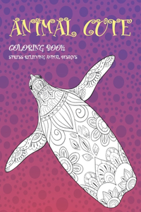 Coloring Book Animal Cute - Stress Relieving Animal Designs