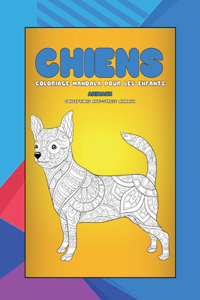 Coloriage Mandala pour les enfants - Conceptions anti-stress Animaux - Animaux - Chiens