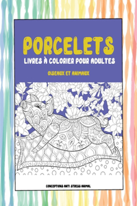 Livres à colorier pour adultes - Conceptions anti-stress Animal - Oiseaux et animaux - Porcelets