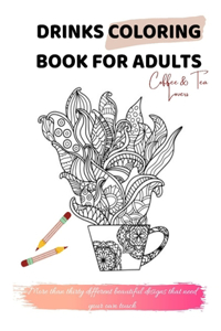 Drinks coloring book for adults