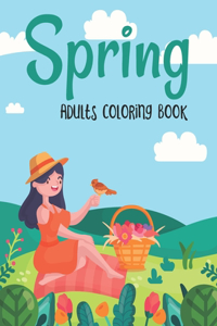 Spring Adults Coloring Book