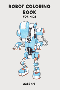 Robot Coloring Book for Kids Ages 4-8