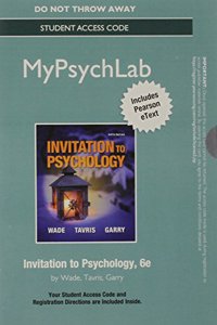 New Mypsychlab with Pearson Etext -- Standalone Access Card -- For Invitation to Psychology