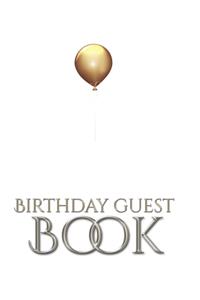 birthday Guest book gold ballon Elegant Stylish