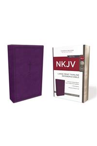 NKJV, Thinline Reference Bible, Large Print, Imitation Leather, Purple, Red Letter Edition, Comfort Print