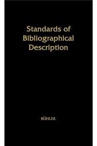 Standards of Bibliographical Description