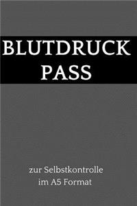 Blutdruck Pass zur Selbstkontrolle im A5 Format