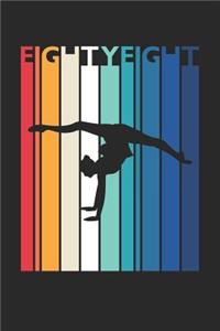 Gymnastics Notebook for 88 Year Old Women and Men - Vintage Gymnastics Journal - 88th Birthday Gift for Gymnast Diary
