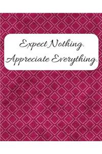 Expect Nothing Appreciate Everything