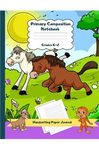 Primary Composition Notebook Grades K-2 Handwriting Paper Journal