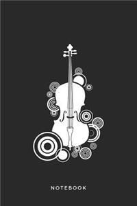 Cello Instrument Art Graphic Notebook