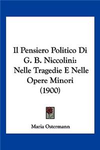 Il Pensiero Politico Di G. B. Niccolini