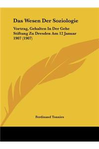 Wesen Der Soziologie