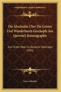 Die Abschnitte Uber Die Geister Und Wunderbaren Geschopfe Aus Qazwini's Kosmographie