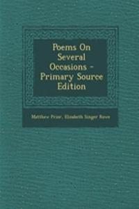 Poems on Several Occasions