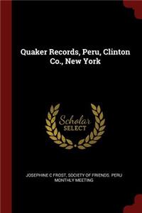 Quaker Records, Peru, Clinton Co., New York
