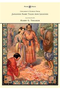 Children's Stories From Japanese Fairy Tales & Legends - Illustrated by Harry G. Theaker
