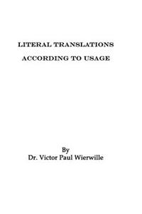 Literal Translations According to Usage