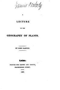 Lecture on the Geography of Plants