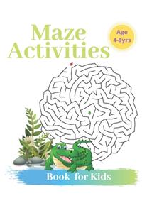 Maze Book For Kids Age 4-8 Yrs Notebook Journal