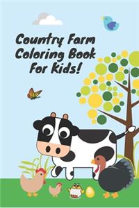 Country Farm Coloring Book For Kids