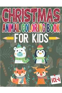 Christmas Animal coloring book for kids