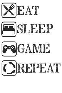 Gaming: Wochenplaner Januar bis Dezember 2020 - 1 Woche auf einen Blick - DIN A5 Monatsplaner Jahresplaner Jahr Terminplaner Checklisten & Notizen Eat Sleep