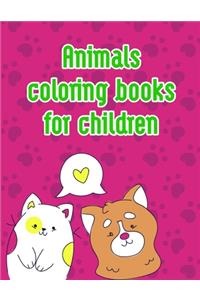 Animals coloring books for children