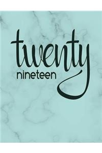 2019 Teal Marble Planner