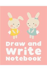 Draw and Write Notebook: Cute 8 X 10 Kid's Journal Gift for Easter with 110 Alternating Lined and Sketchbook Pages for Creative Writing and Drawing