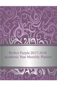 Perfect Purple 2017-2018 Academic Year Monthly Planner