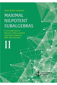 Maximal Nilpotent Subalgebras II