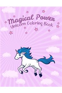 Magical Power Unicorn Coloring Book