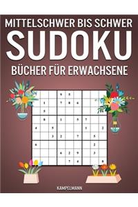 Mittelschwer Bis Schwer Sudoku Bücher für Erwachsene