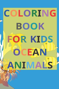 Coloring Book for Kids Ocean Animals
