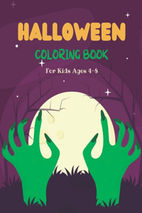 Halloween Coloring Book For Kids Ages 4-8