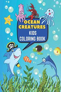 Ocean Creatures Kids Coloring Book