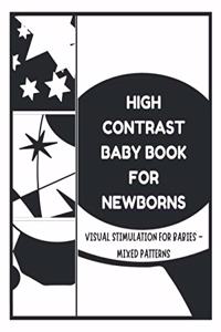 High Contrast Baby Books for Newborn - Visual Stimulation for Babies - Mixed Patterns