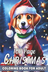 100 Page Christmas Coloring Book for Adult