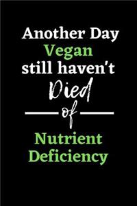 Another day vegan still haven't died of nutrient deficiency