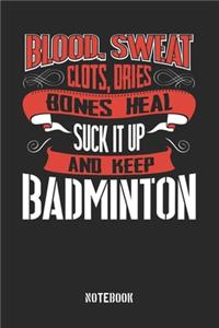 Blood clots sweat dries bones heal. Suck it up and keep Badminton