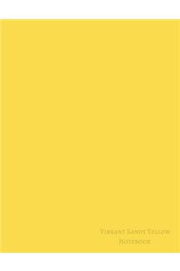 Vibrant Sandy Yellow Notebook: Minimalist Plain Cover College Ruled Composition Writing Notebook